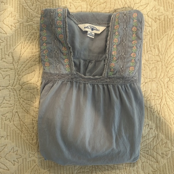 April Cornell Embroidered Nightie; Size XS - Picture 4 of 9